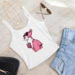 Women’s Micro-Rib Tank Top – Pink Panther Print - Image 5